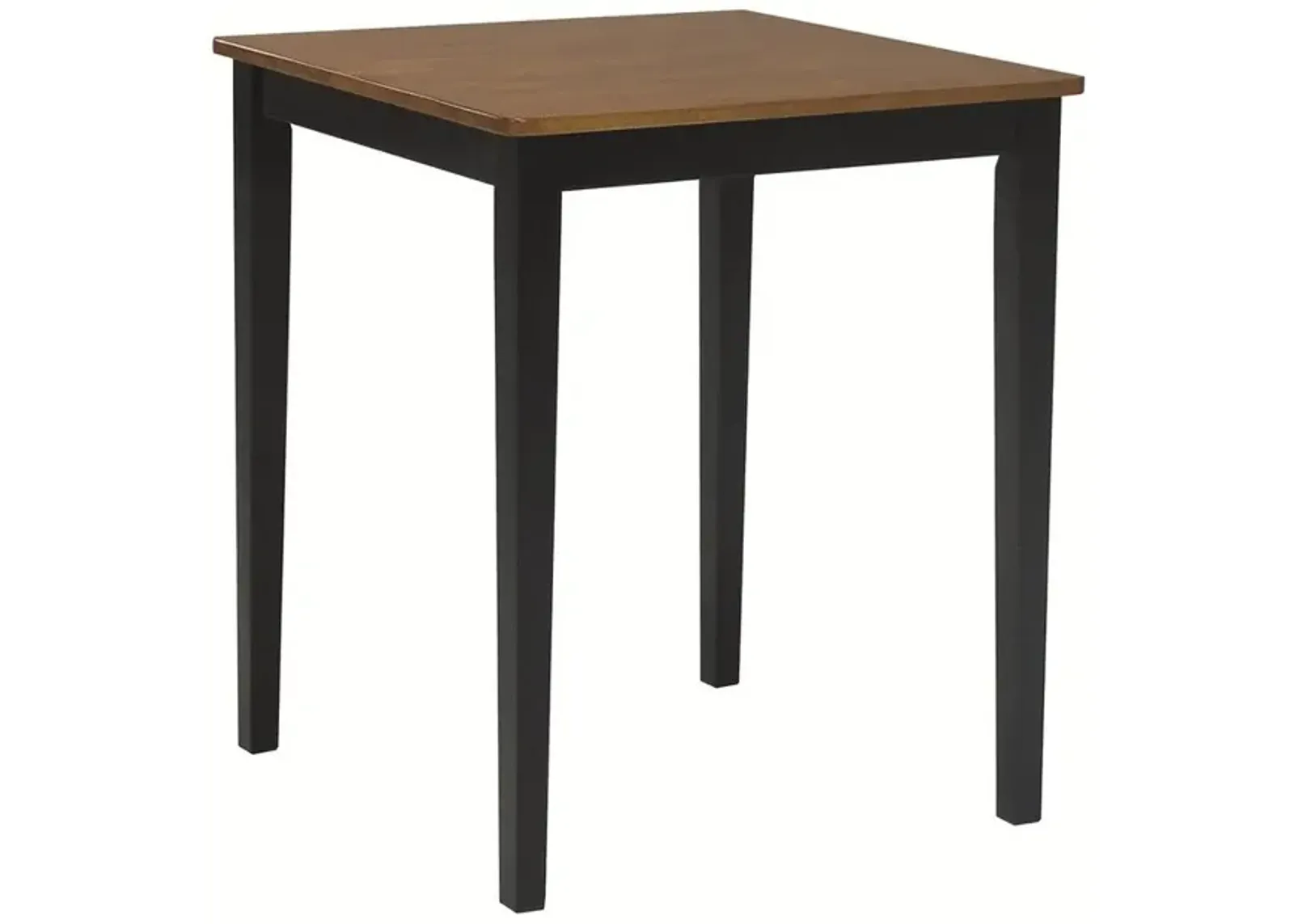 John Thomas Dining Essentials 36 Inch Square Top Table with 30 Inch Shaker Legs in Cherry/Black