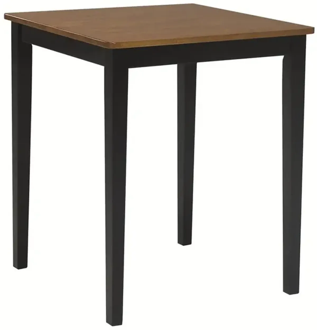 John Thomas Dining Essentials 36 Inch Square Top Table with 30 Inch Shaker Legs in Cherry/Black