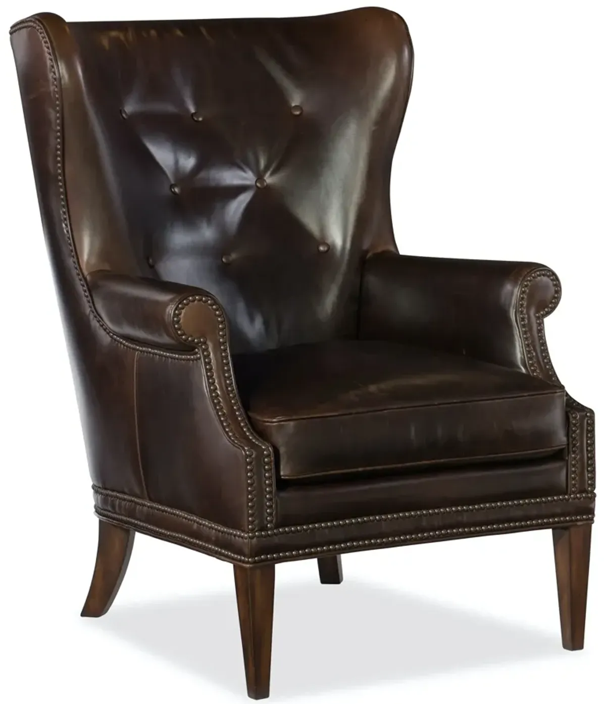 Hooker Furniture Maya Wing Memento Event Leather Club Chair