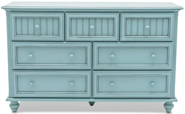 Seawinds Monaco 7-Drawer Dresser Bleu Finish