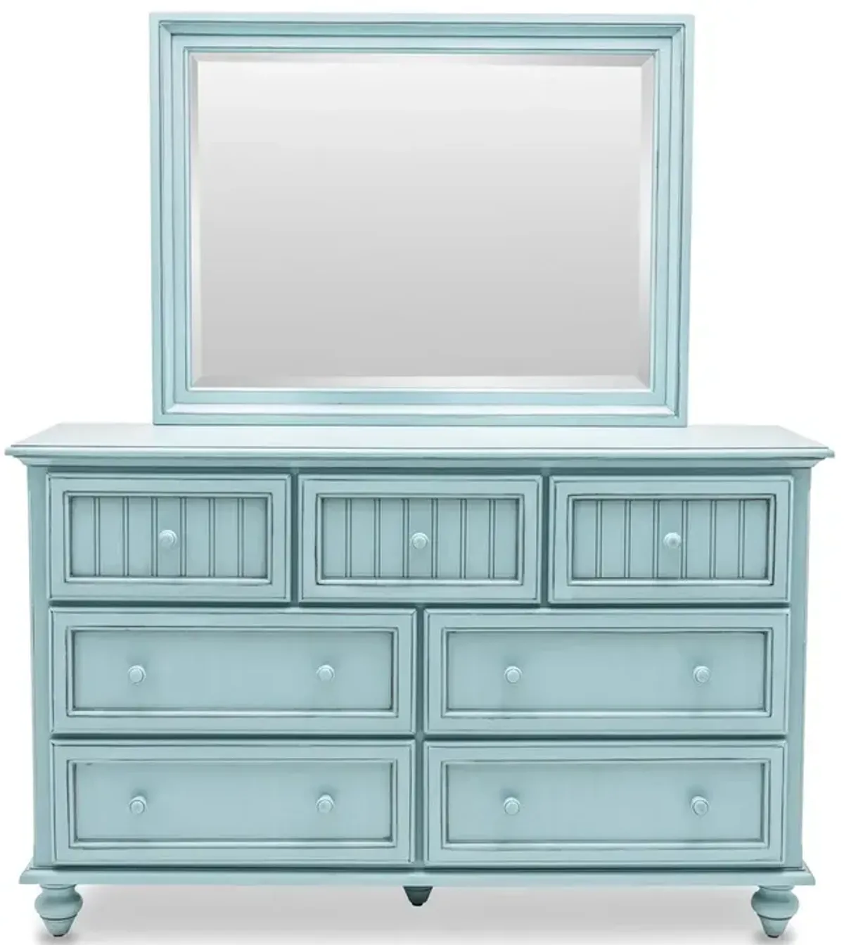 Seawinds Monaco 7-Drawer Dresser Bleu Finish