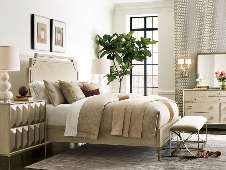 LENOX ROYCE PANEL BED HEADBOARD ONLY IN ALABASTER - KING