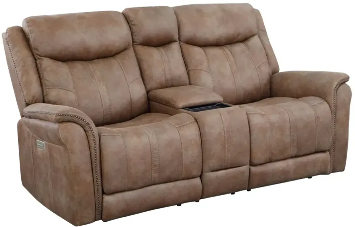 Steve Silver Morrison Dual-Power Reclining Console Loveseat