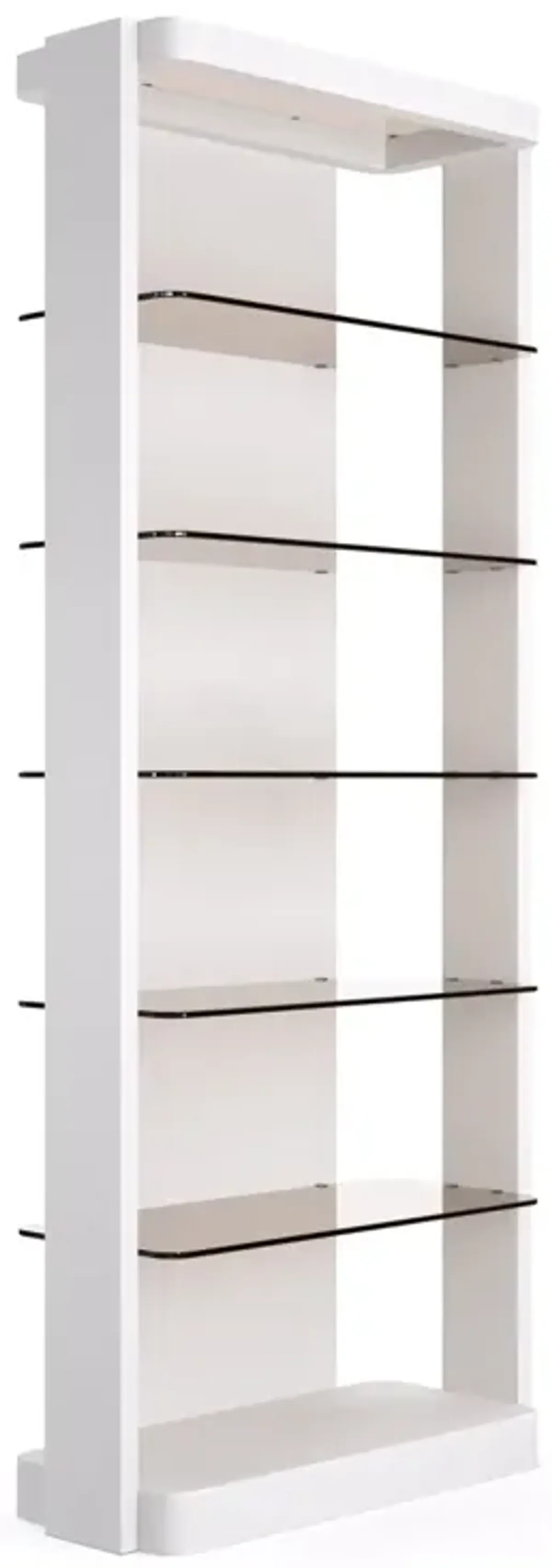 Casa Inspirata Madras Bookcase in Lino Bianco White