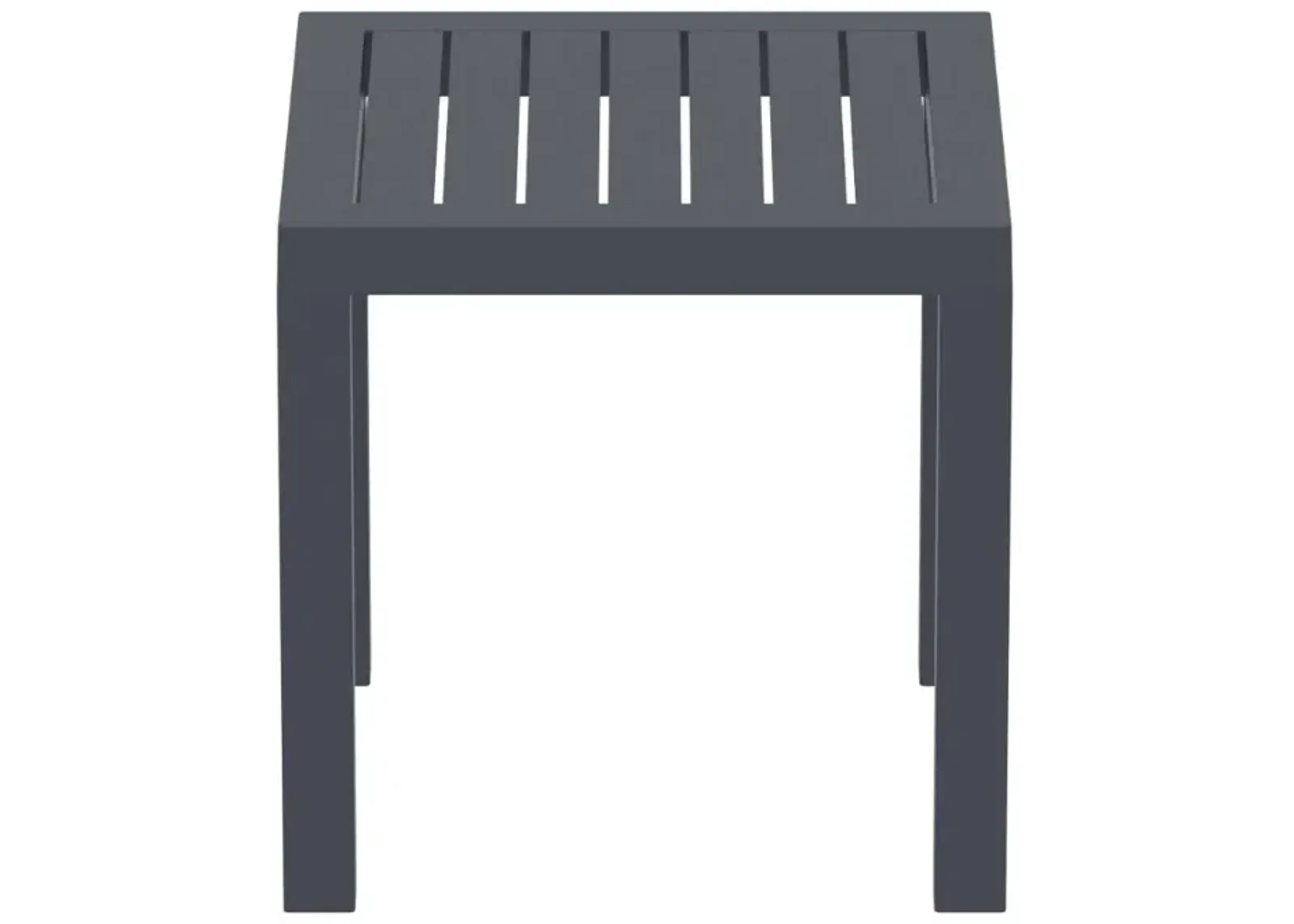 Ocean Square Resin Side Table Dark Gray