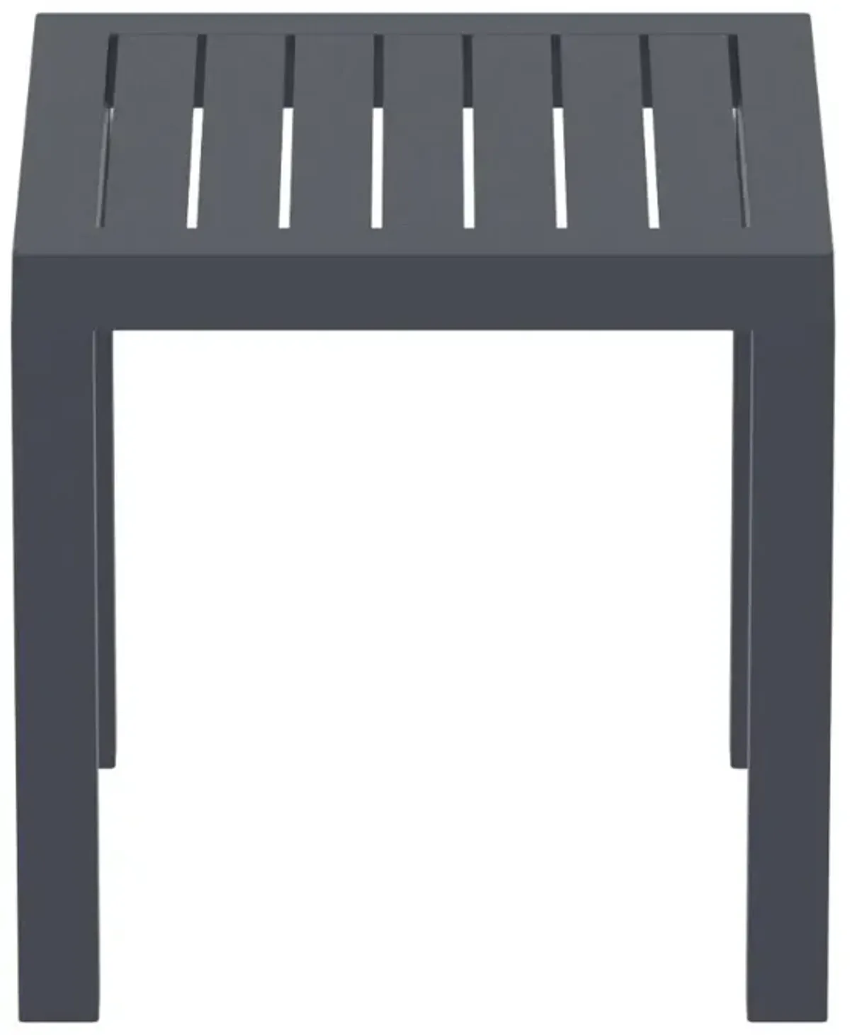 Compamia Ocean Square Resin Side Table Dark Gray