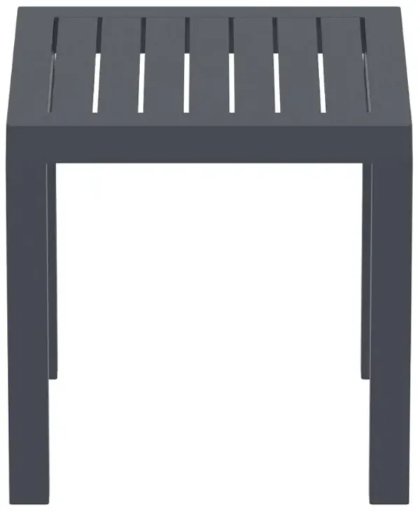 Compamia Ocean Square Resin Side Table Dark Gray
