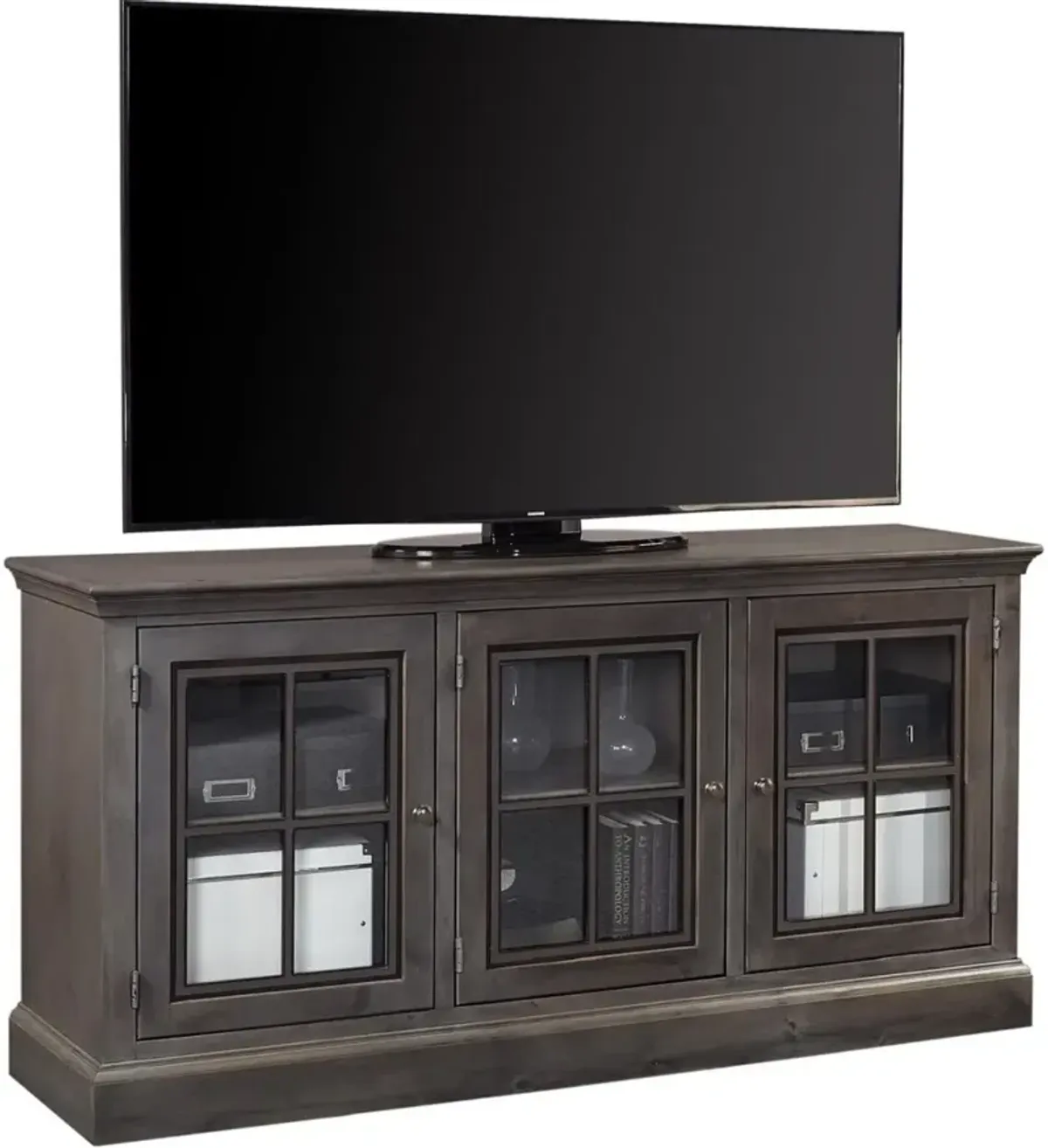 Aspenhome Churchill Ghost Black 66 Inch 3-Door TV Console