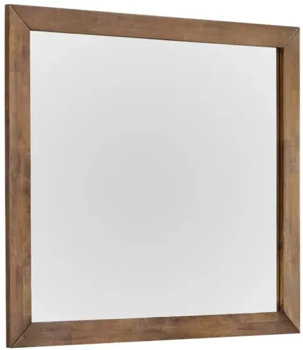 MID-CENTURY MODERN MIRROR CINNAMON