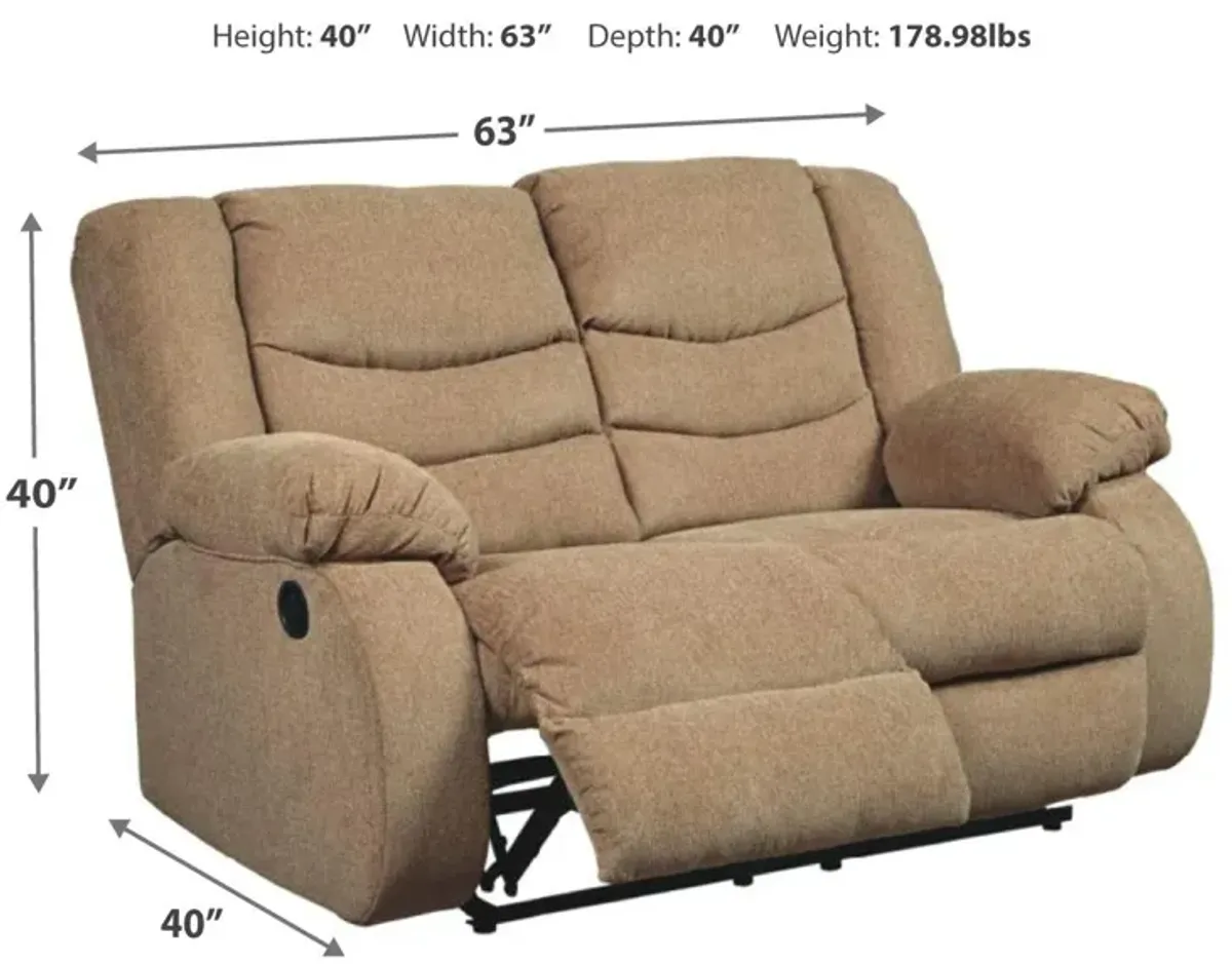 Ashley Tulen Mocha Reclining Loveseat