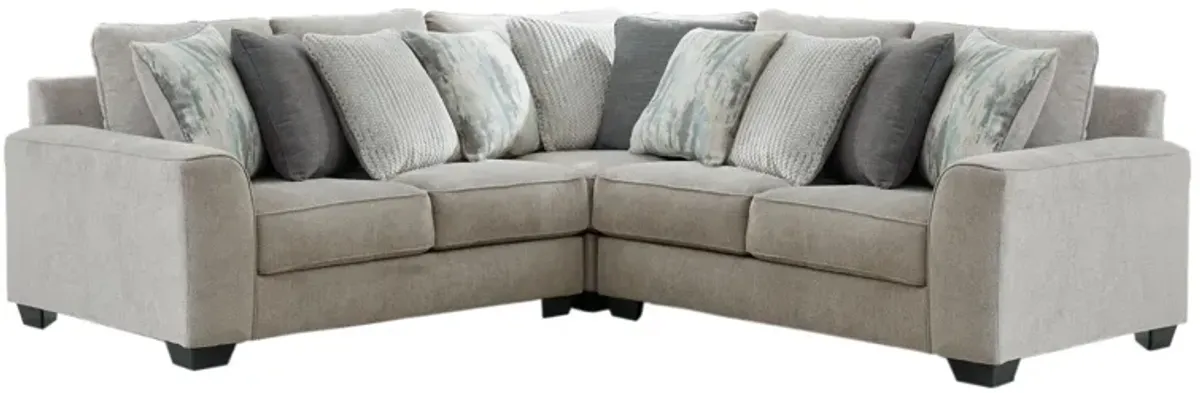 Ashley Ardsley 3-Piece Sectional Pewter Benchcraft