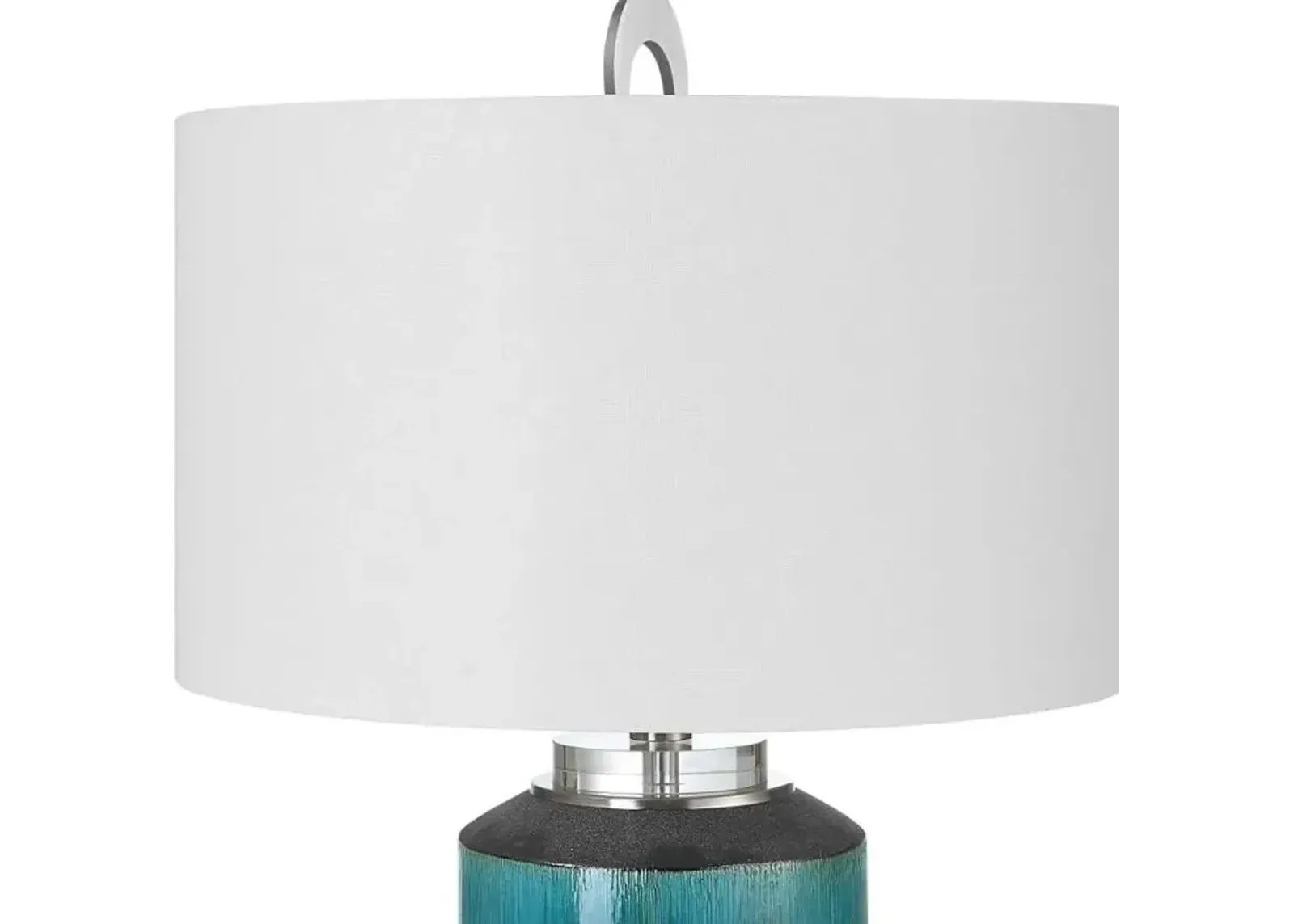 Uttermost Maui Aqua Blue/White Table Lamp