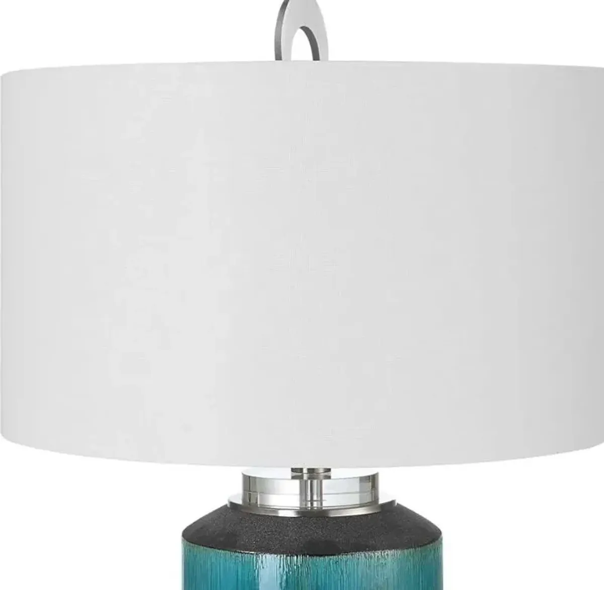 Uttermost Maui Aqua Blue/White Table Lamp