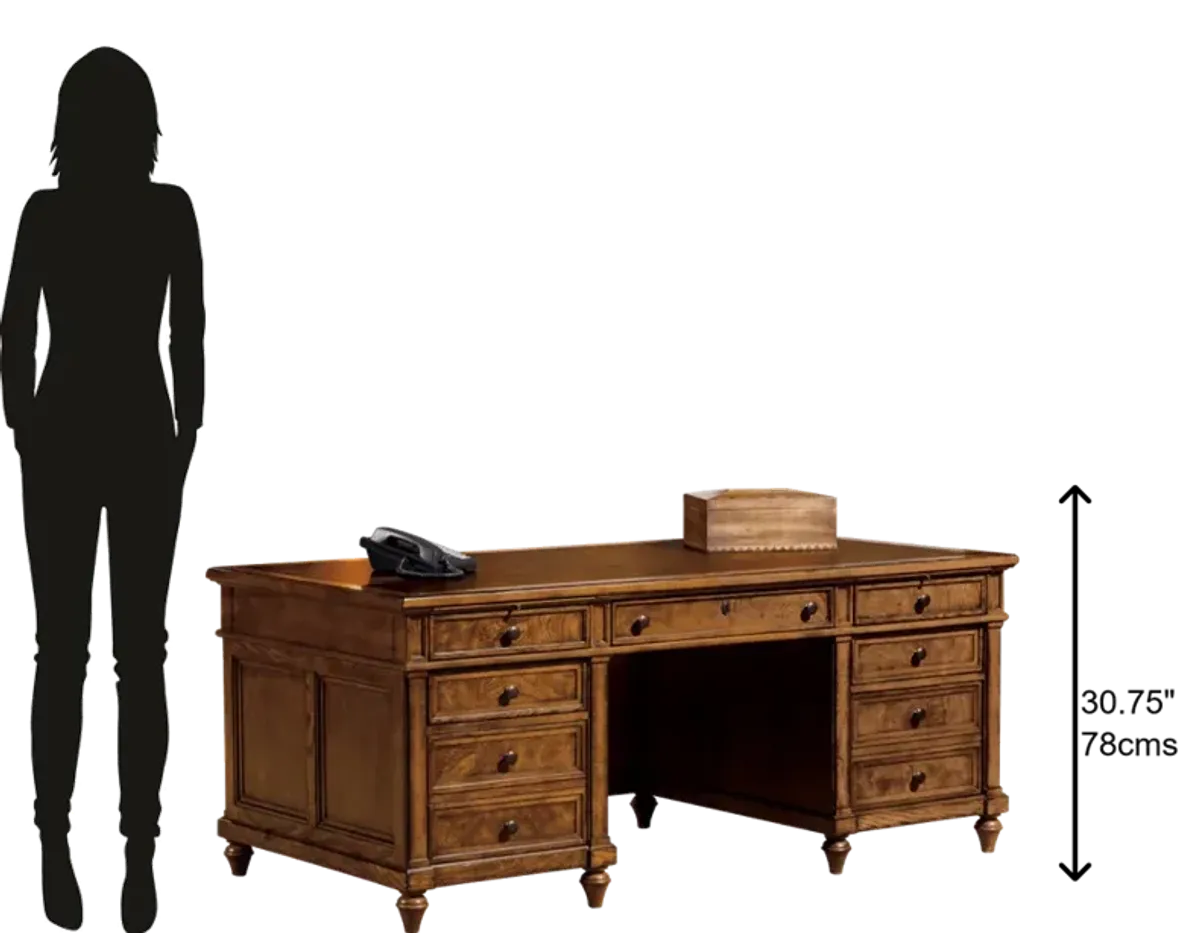 Executive Desk - Ash Burl - Urban