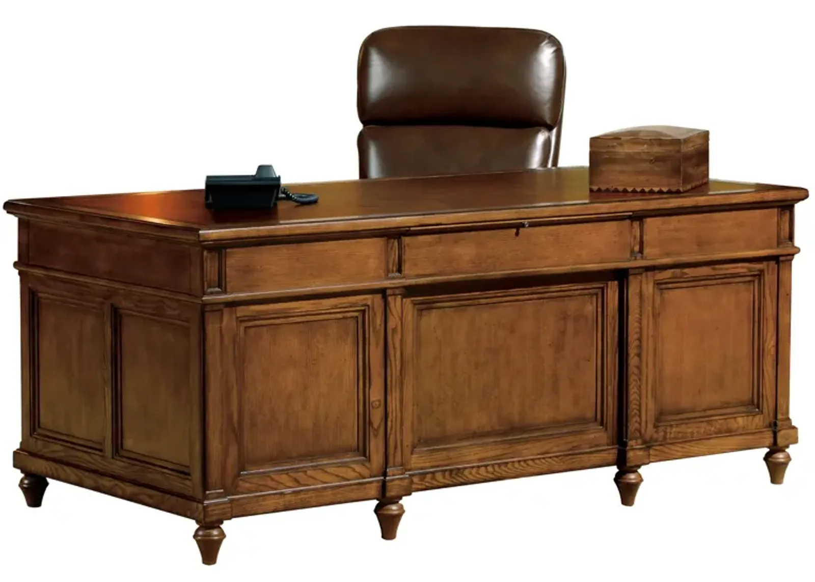 Hekman Executive Desk Ash Burl Urban