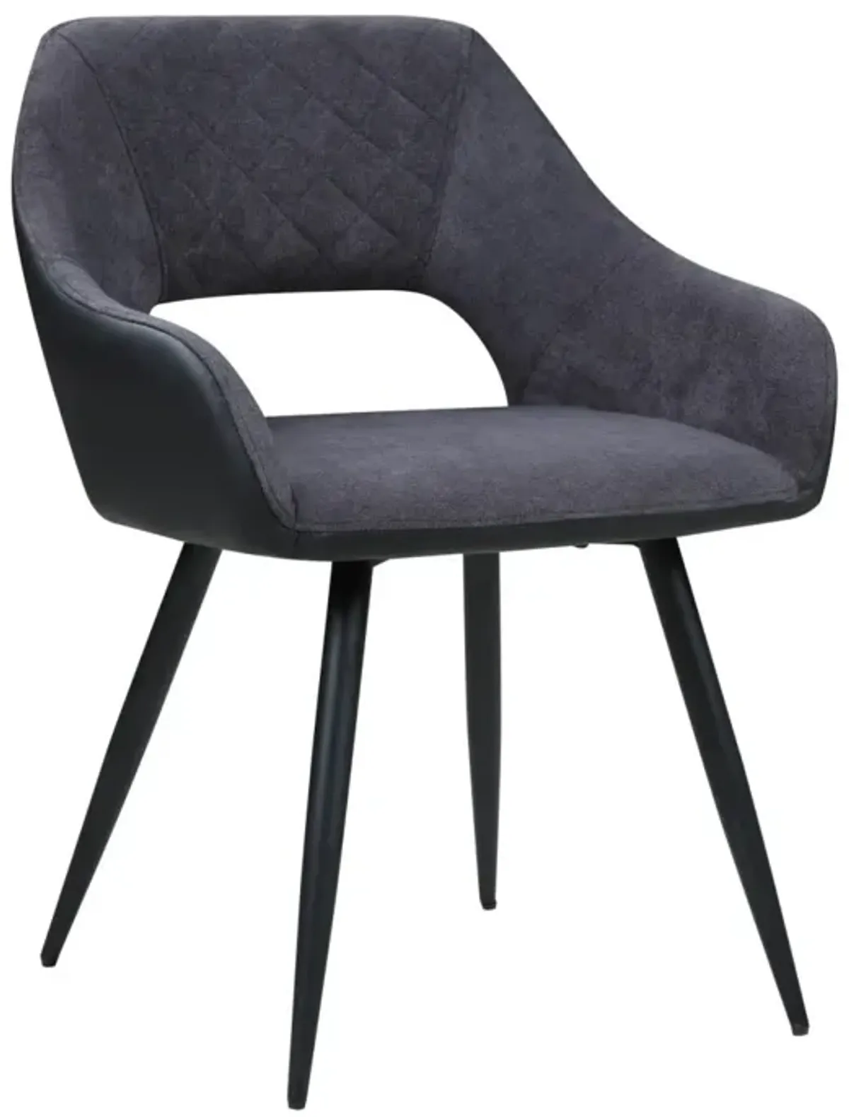 HENRIET GREY CONTEMPORARY OPEN-BACK SIDE CHAIR