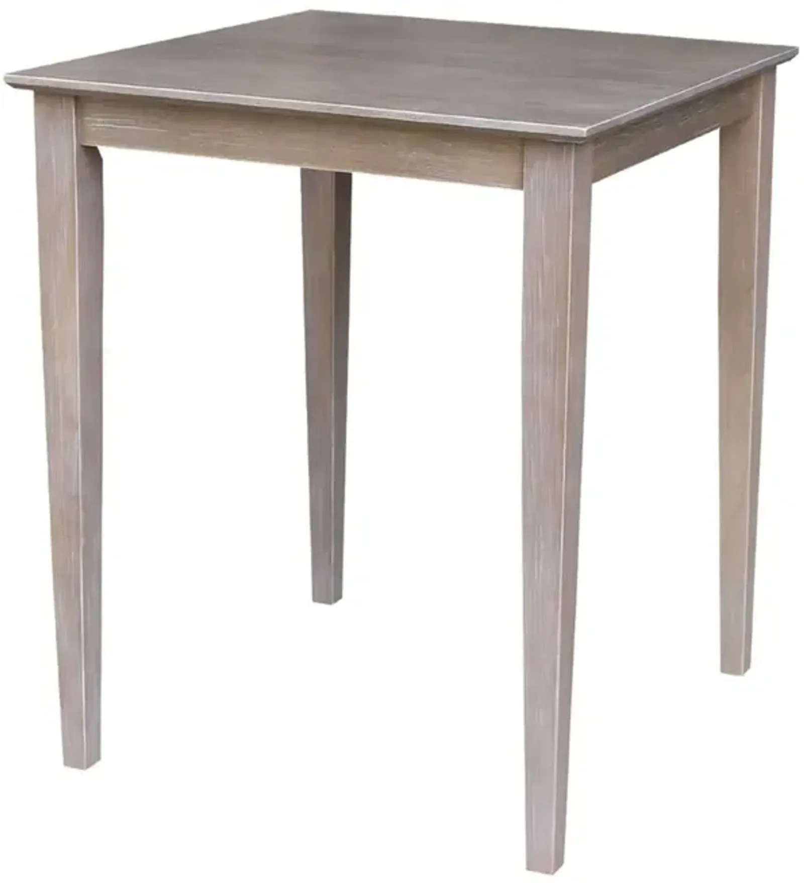 John Thomas Dining Essentials 30 Inch Square Table Top with 36 Inch Shaker Legs in Taupe Gray