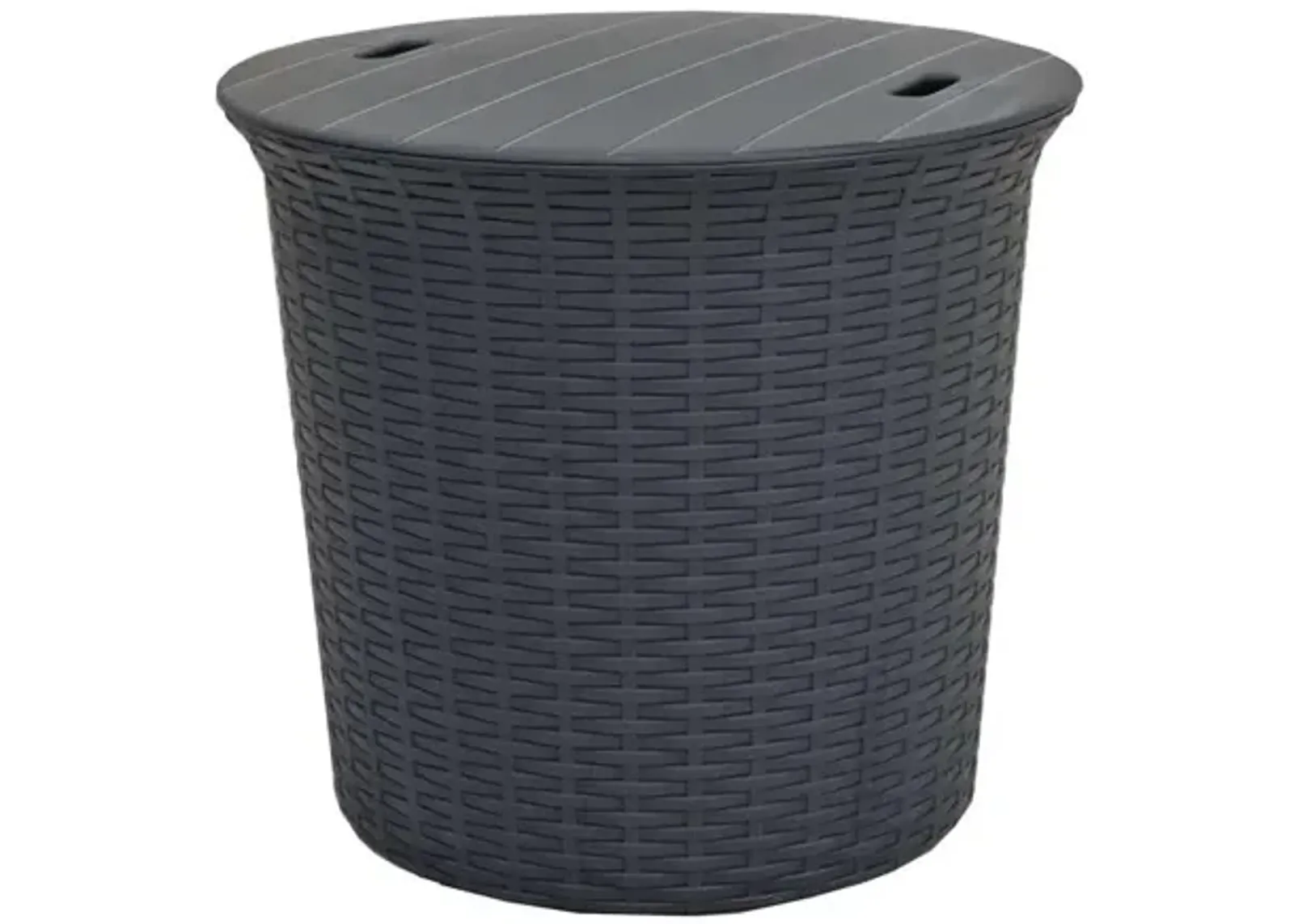 Rainbow Outdoor Bistro Boxed End Table in Anthracite