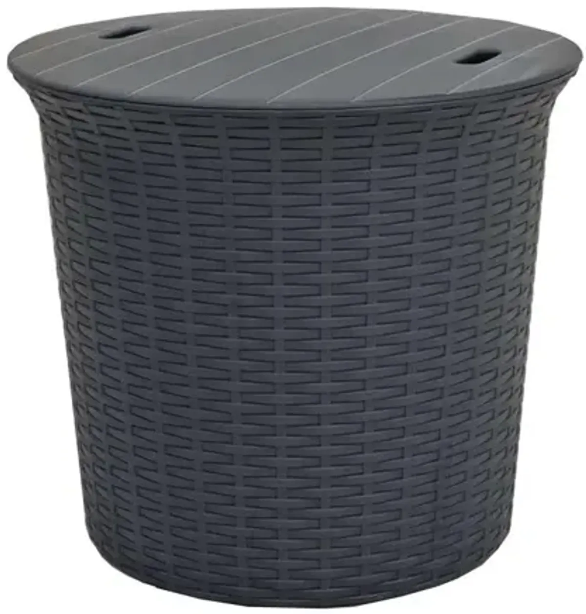 Rainbow Outdoor Bistro Boxed End Table in Anthracite