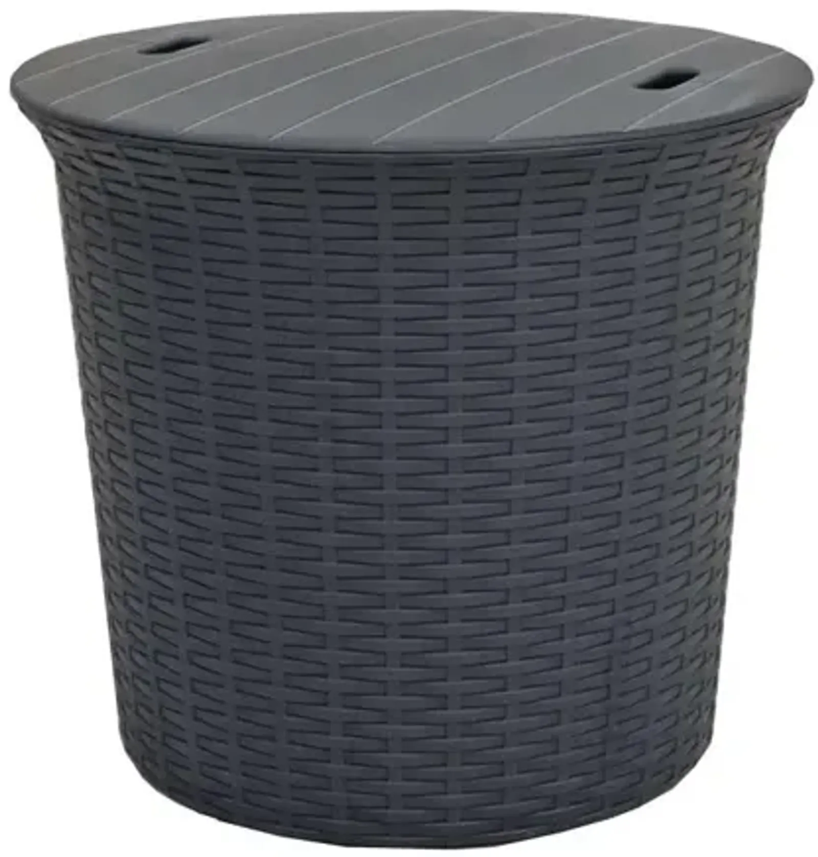 Rainbow Outdoor Bistro Boxed End Table in Anthracite