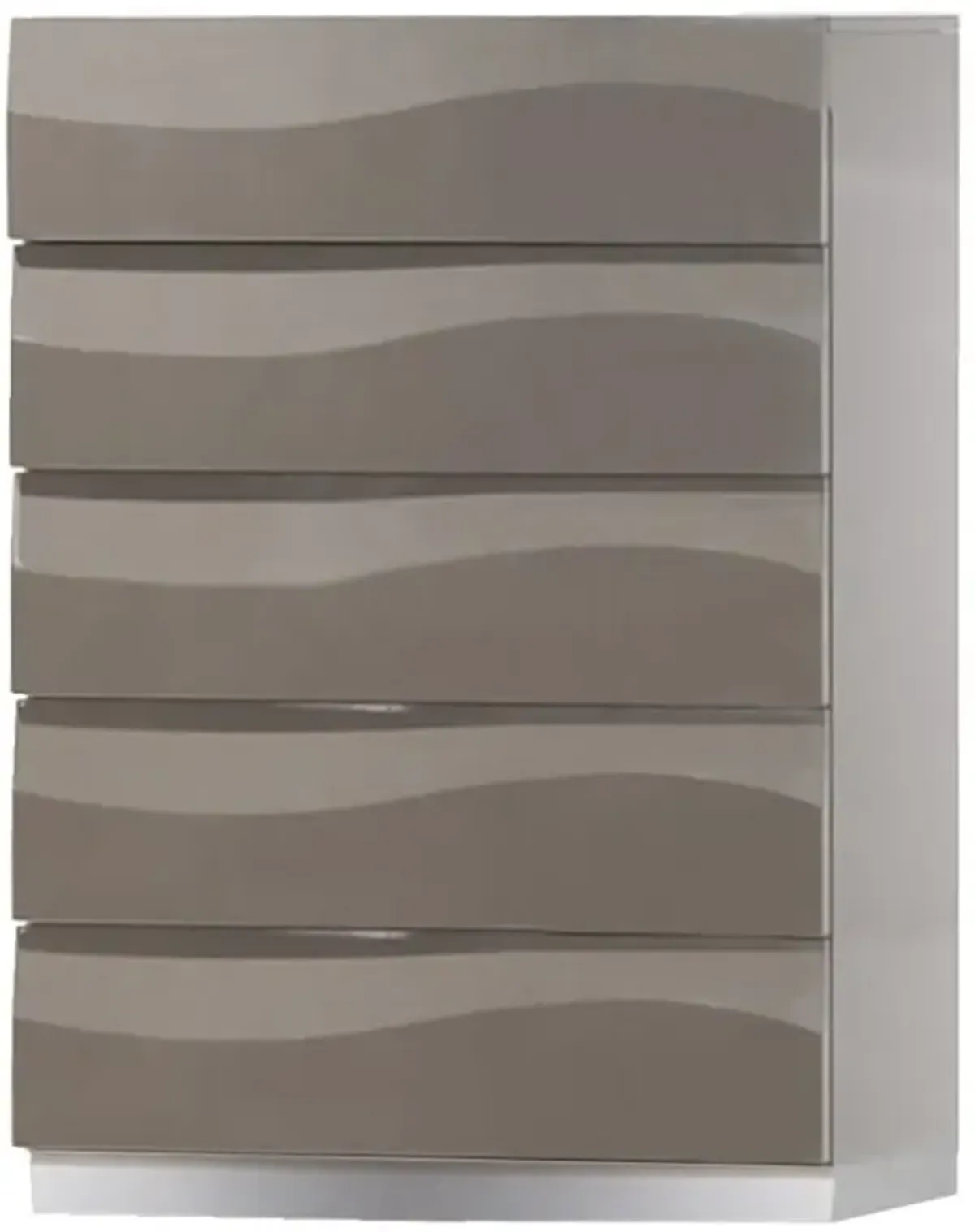 Chintaly Delhi Contemporary High Gloss 4-Drawer Bedroom Chest