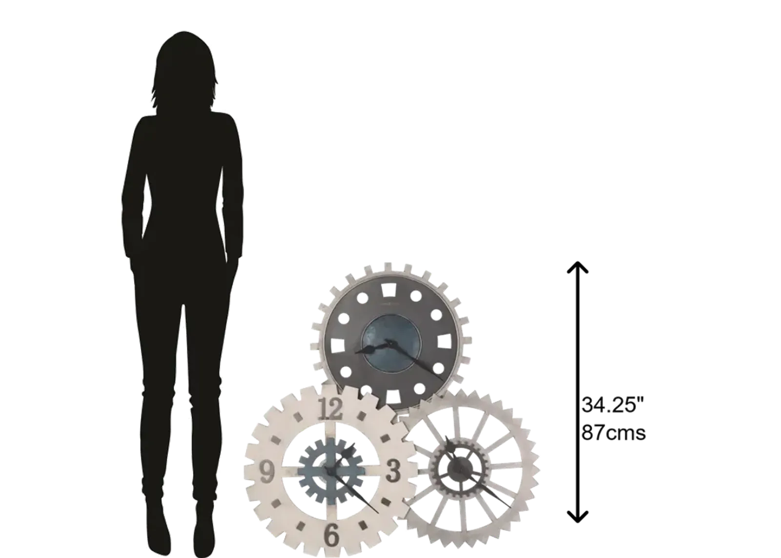 Howard Miller Cogwheel Gallery Wall Clock