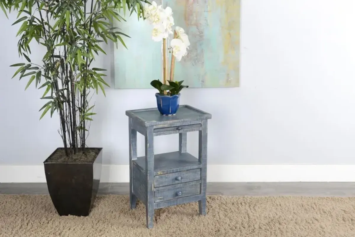 Sunny Designs Marina Ocean Blue 27 Inch Side Table