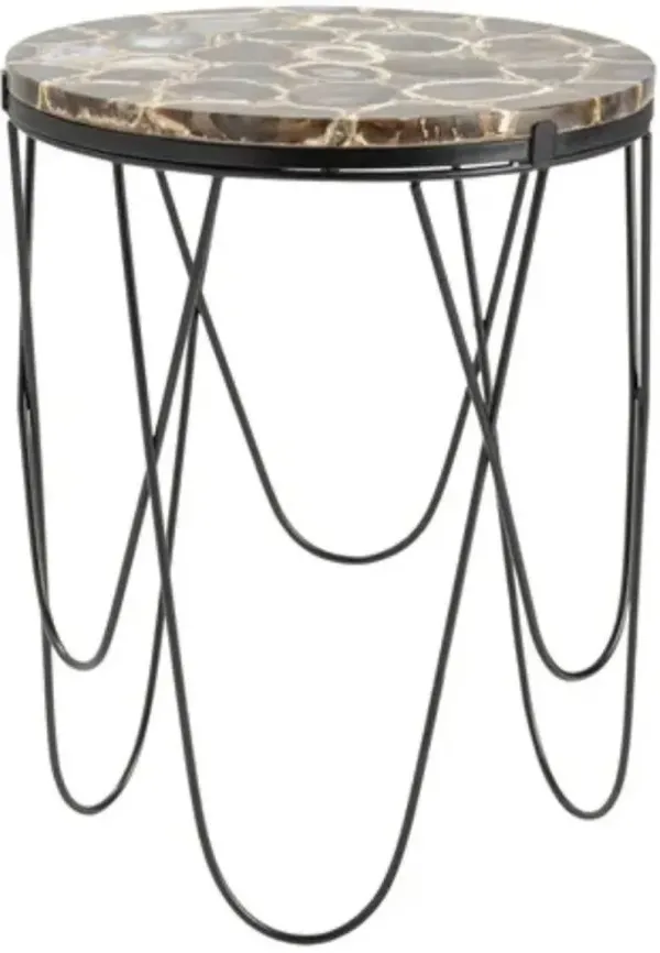 Crestview Baxter Black Accent Table