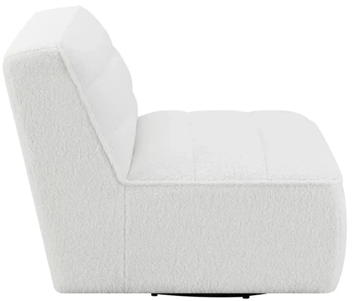 Coaster Cobie Upholstered Armless Swivel Chair Natural