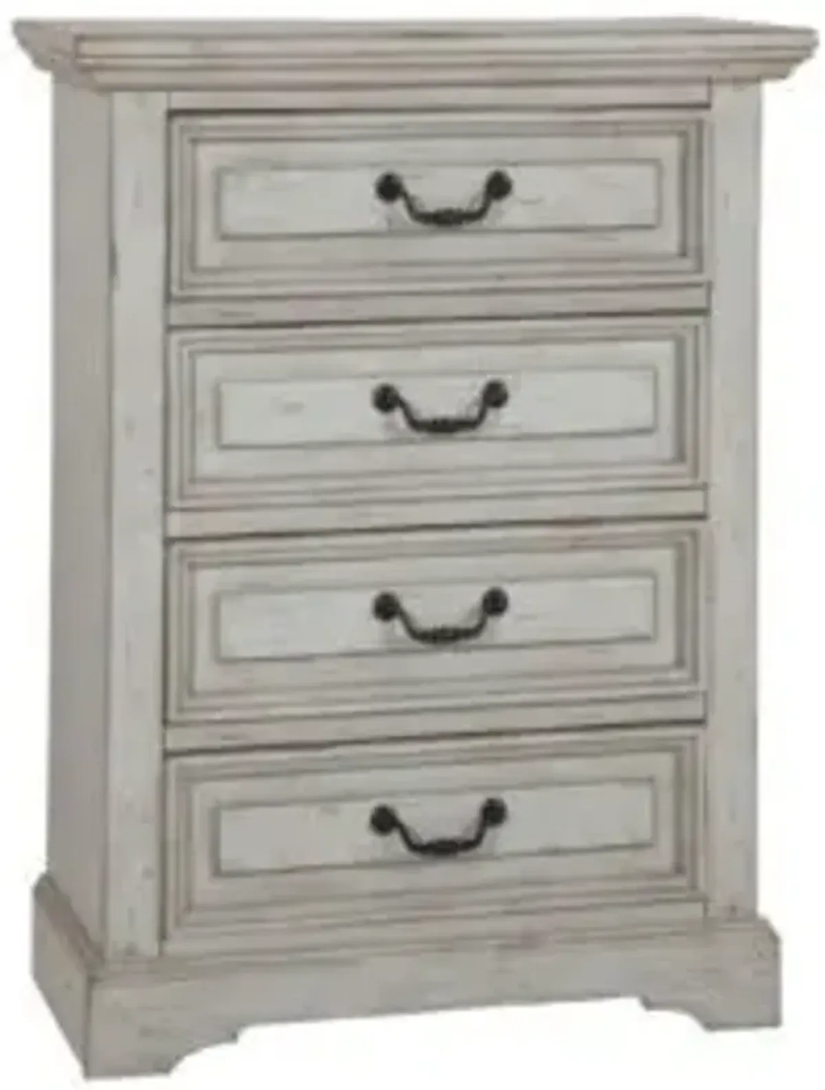 American Woodcrafters Stonebrook 4-Drawer Light Distressed Antique Gray Chest