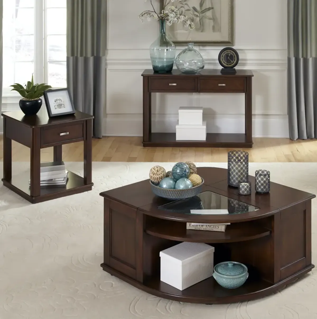 Liberty Furniture 3-Piece Set 1 Cocktail, 2 End Tables Wallace