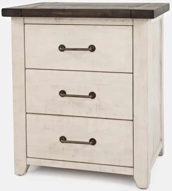 Jofran Madison County Power Nightstand Vintage White