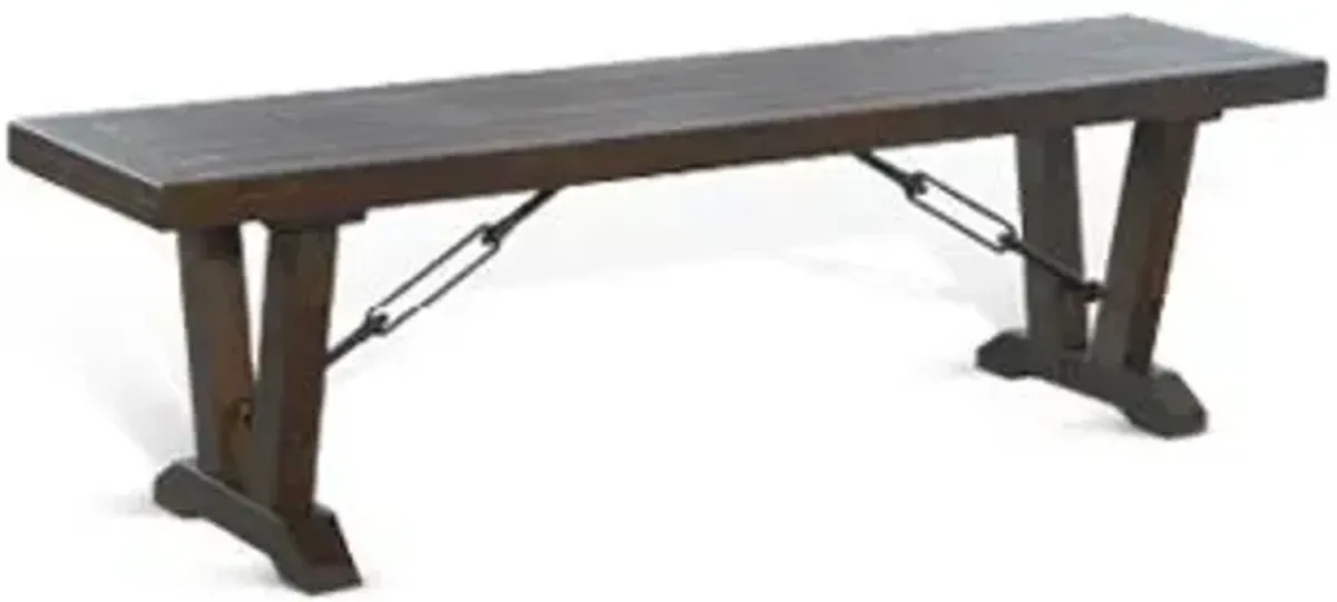 Sunny Designs Homestead Tobacco Leaf Bench with Turn Buckles