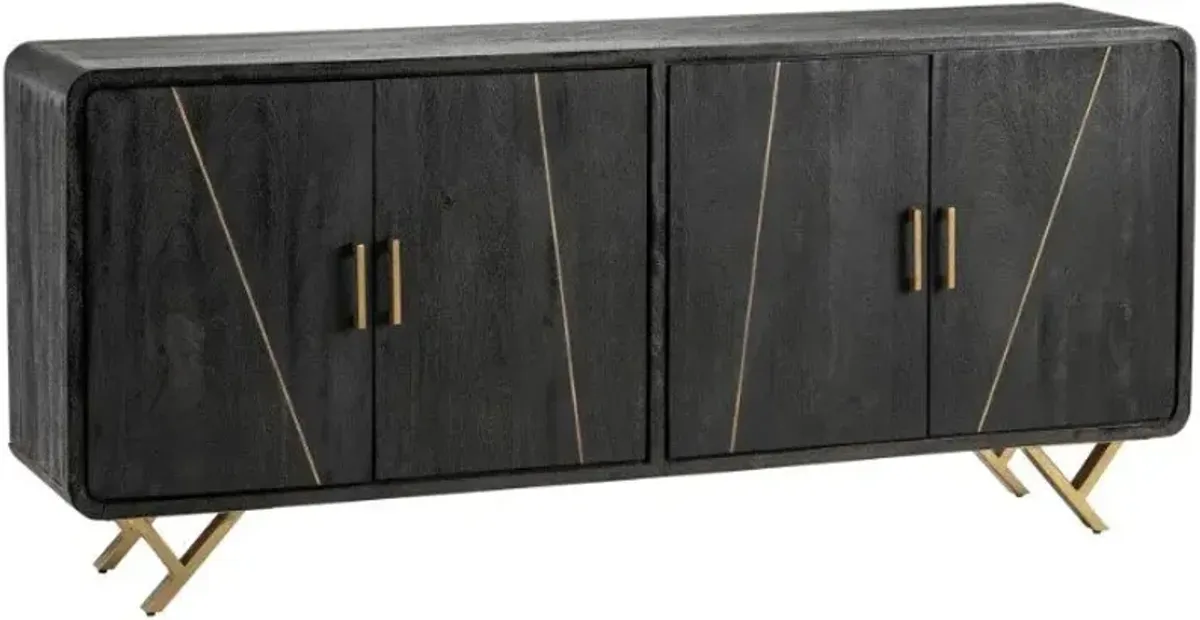 Crestview Mosley Black Sideboard