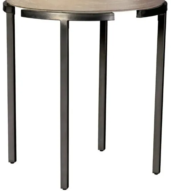 Modern Aged Iron Scottsdale Round End Table