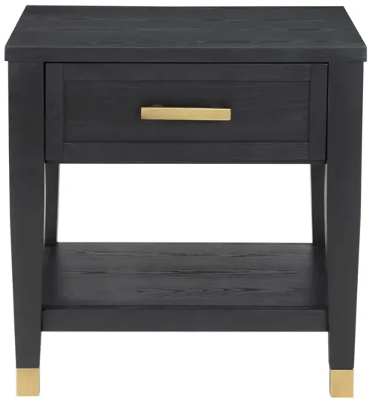 Steve Silver Yves Rubbed Charcoal End Table