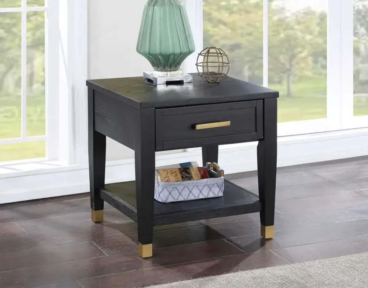 Steve Silver Yves Rubbed Charcoal Table