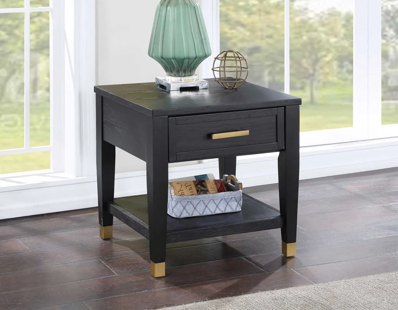 YVES RUBBED CHARCOAL TABLE