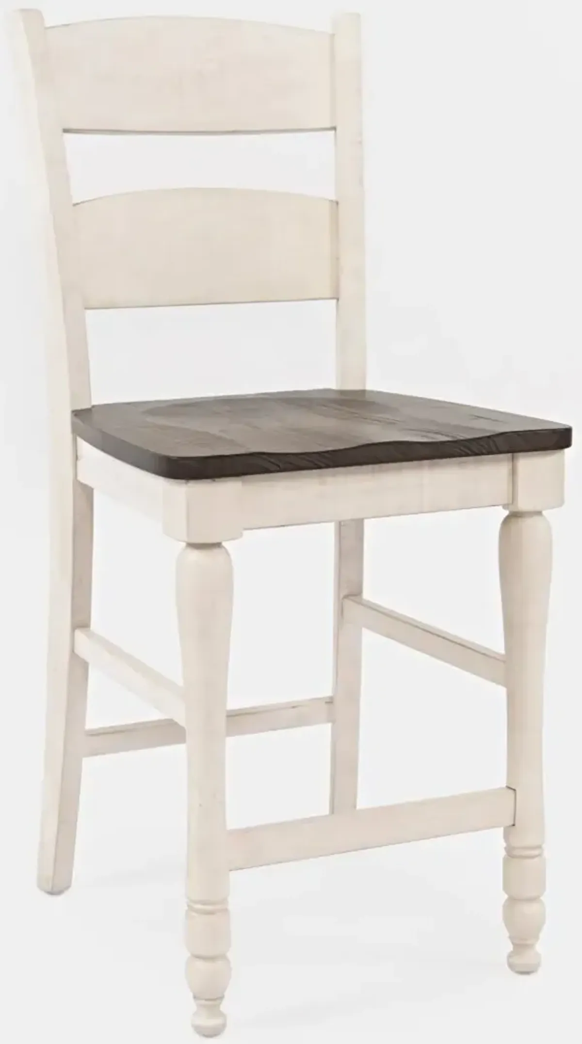 Jofran Madison County Ladderback Stool Vintage White