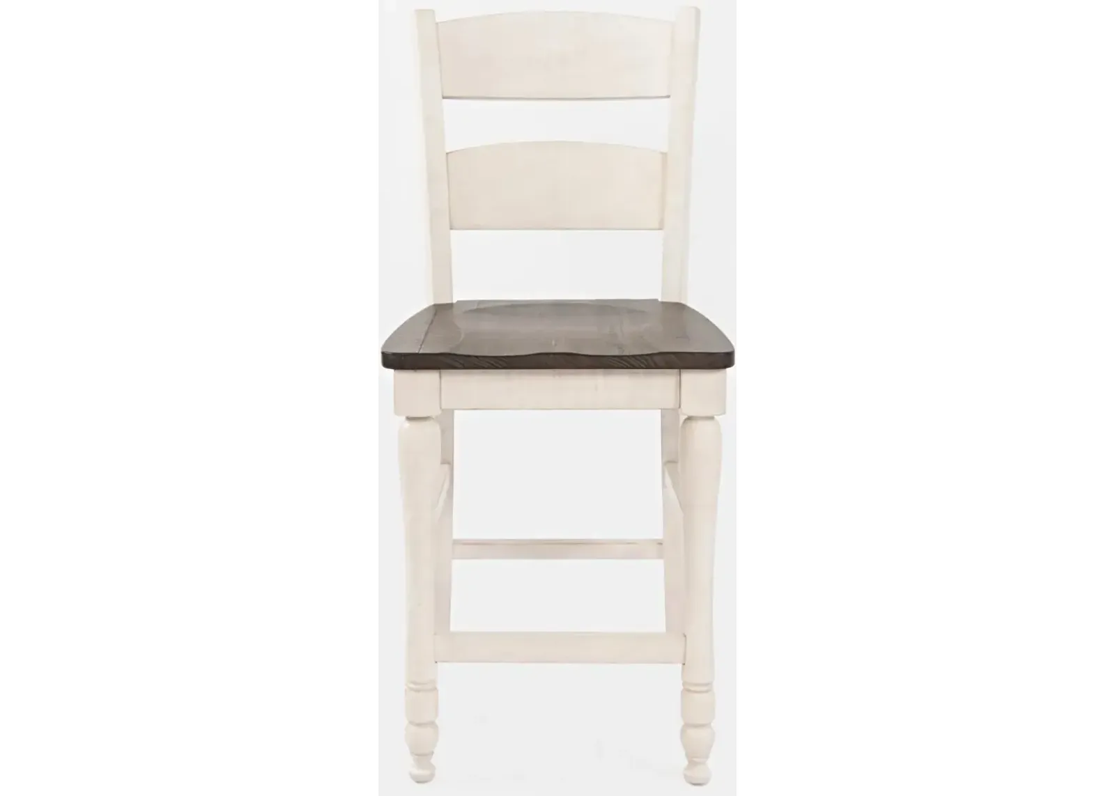 Jofran Madison County Ladderback Stool Vintage White