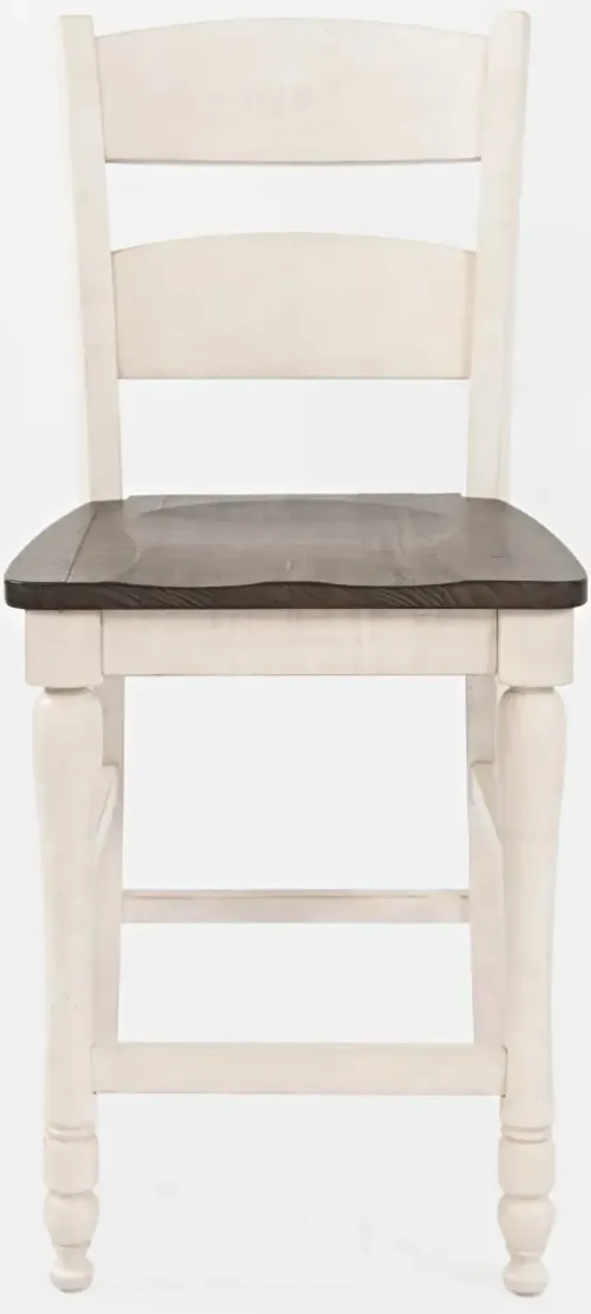 Jofran Madison County Ladderback Stool Vintage White