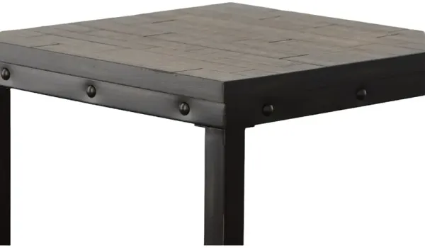 Steve Silver Ambrose Square End Table In Rustic Honey