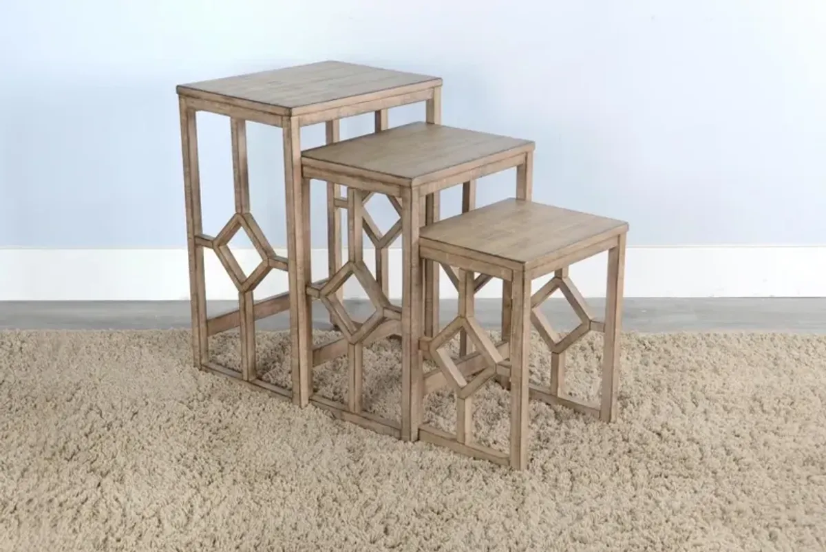 Sunny Designs Marina Beach Pebble Nesting Tables