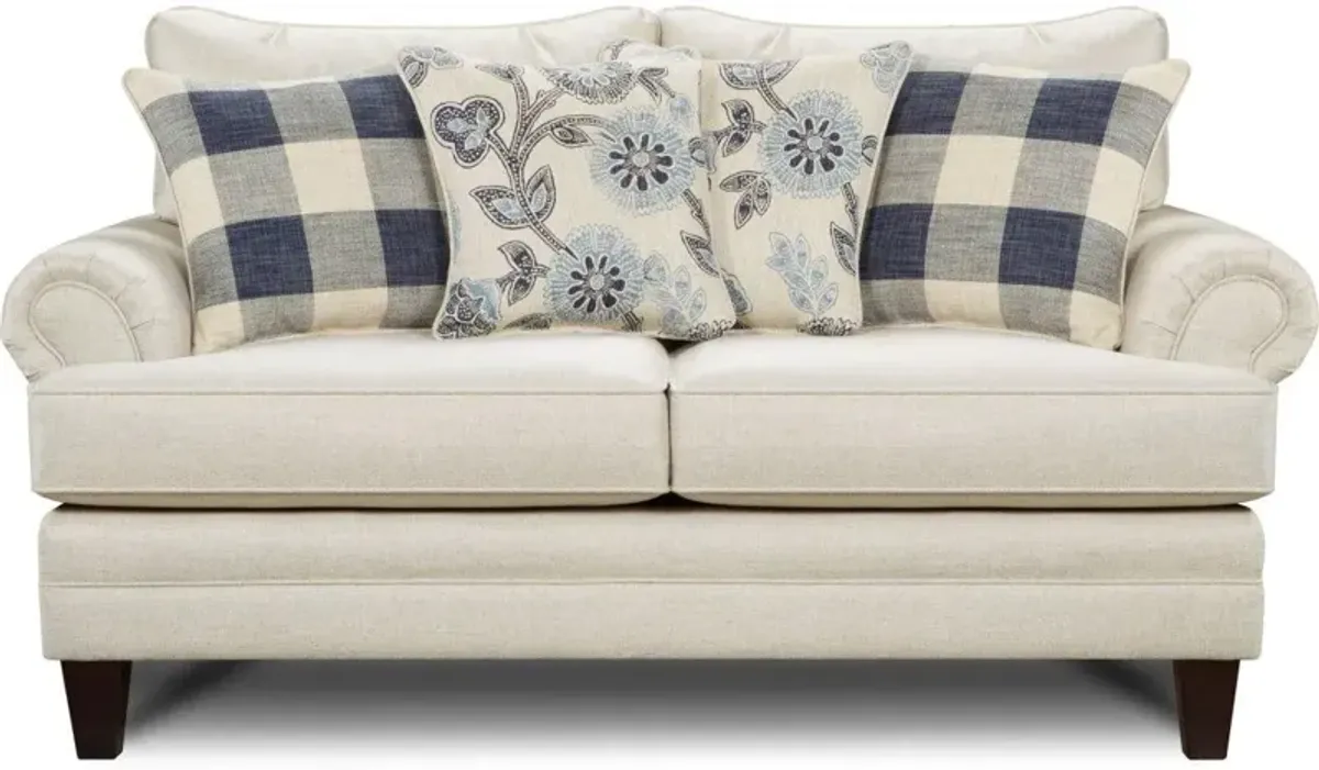 Fusion Catalina Linen Khaki Loveseat