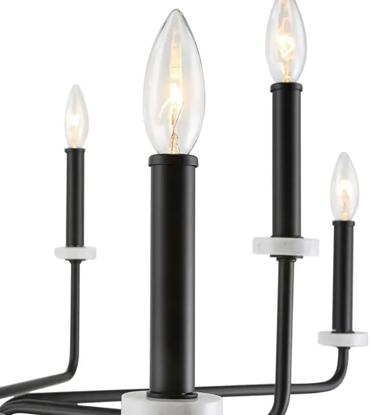 EBONY ELEGANCE 8-LIGHT MATTE BLACK CHANDELIER