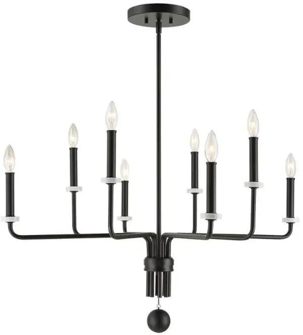 Uttermost Ebony Elegance 8-Light Matte Black Chandelier