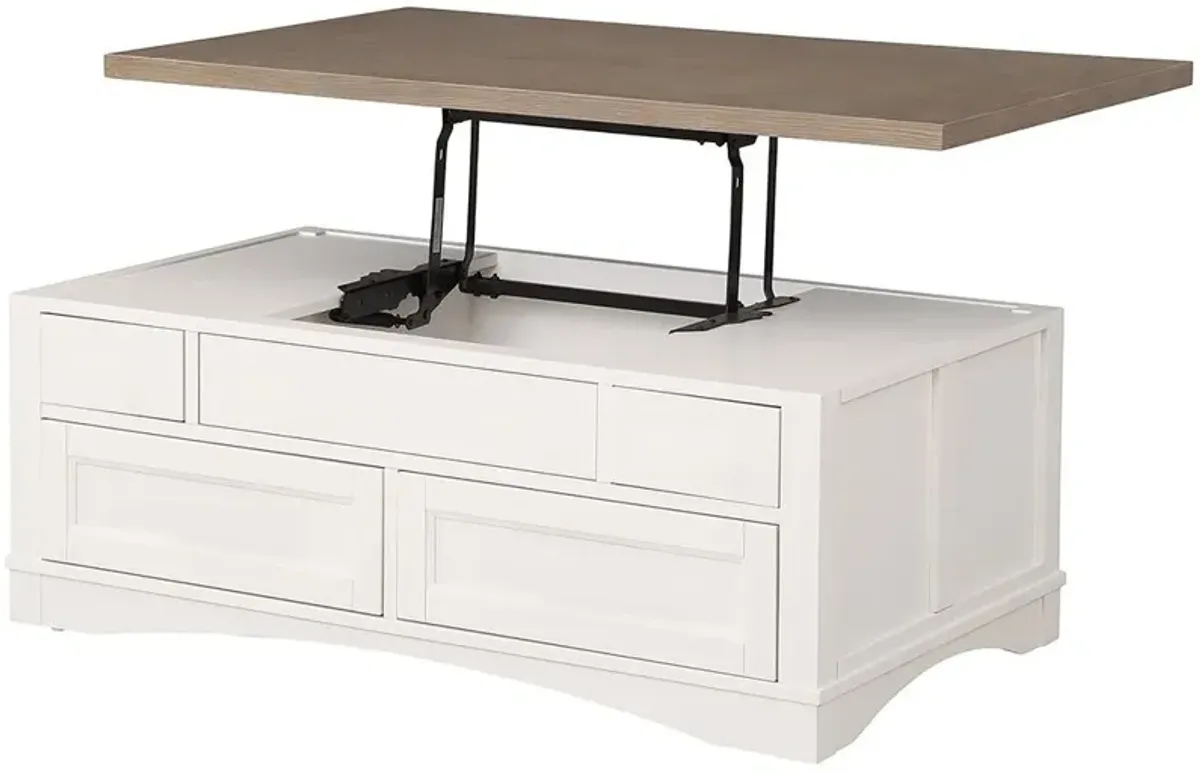 Parker House Americana Modern Collection Cocktail Table in Cotton Finish