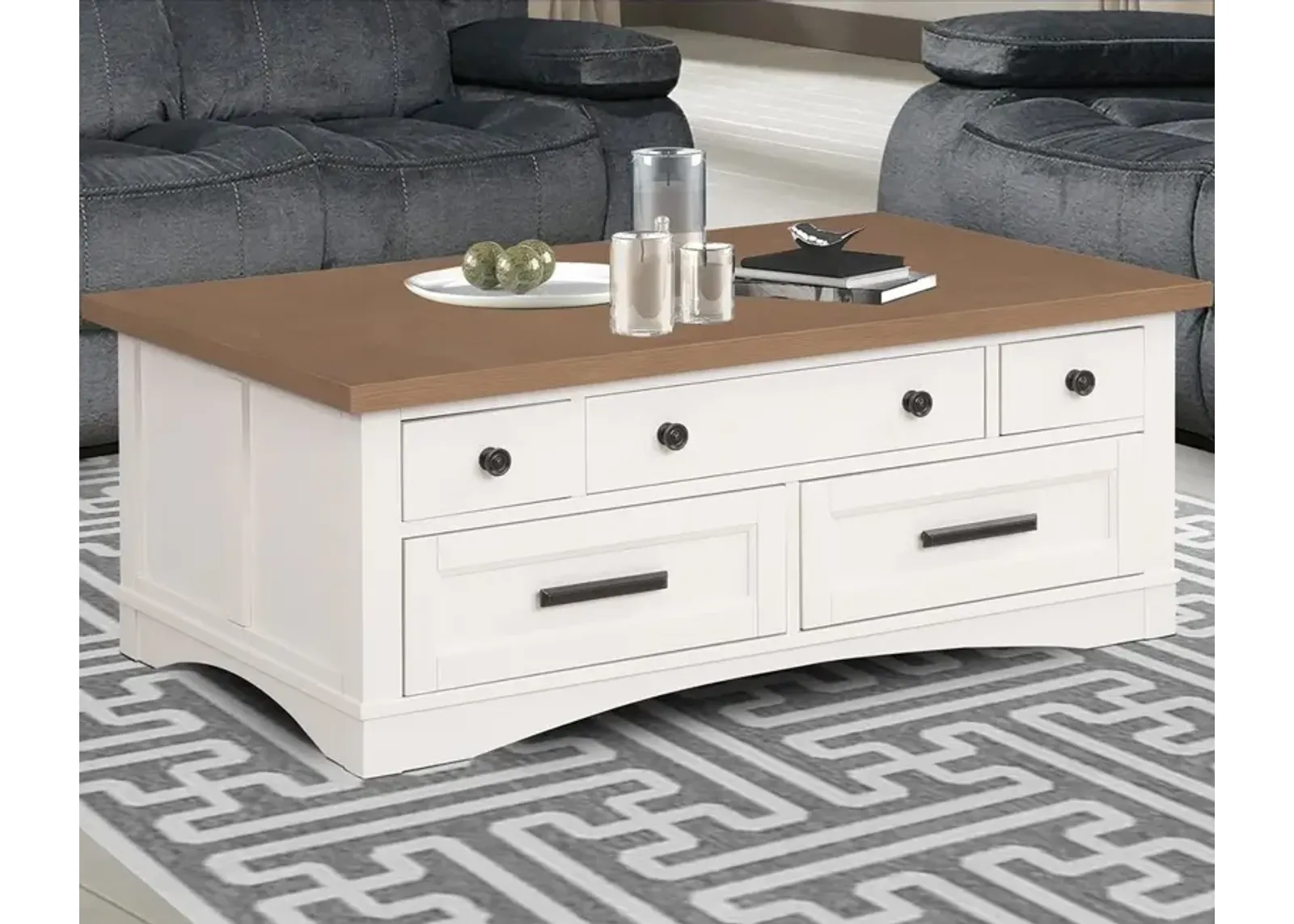 Parker House Americana Modern Collection Cocktail Table in Cotton Finish