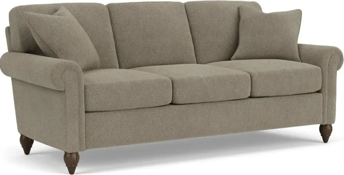 Flexsteel South Haven Gray Dove Sofa with Round Legs