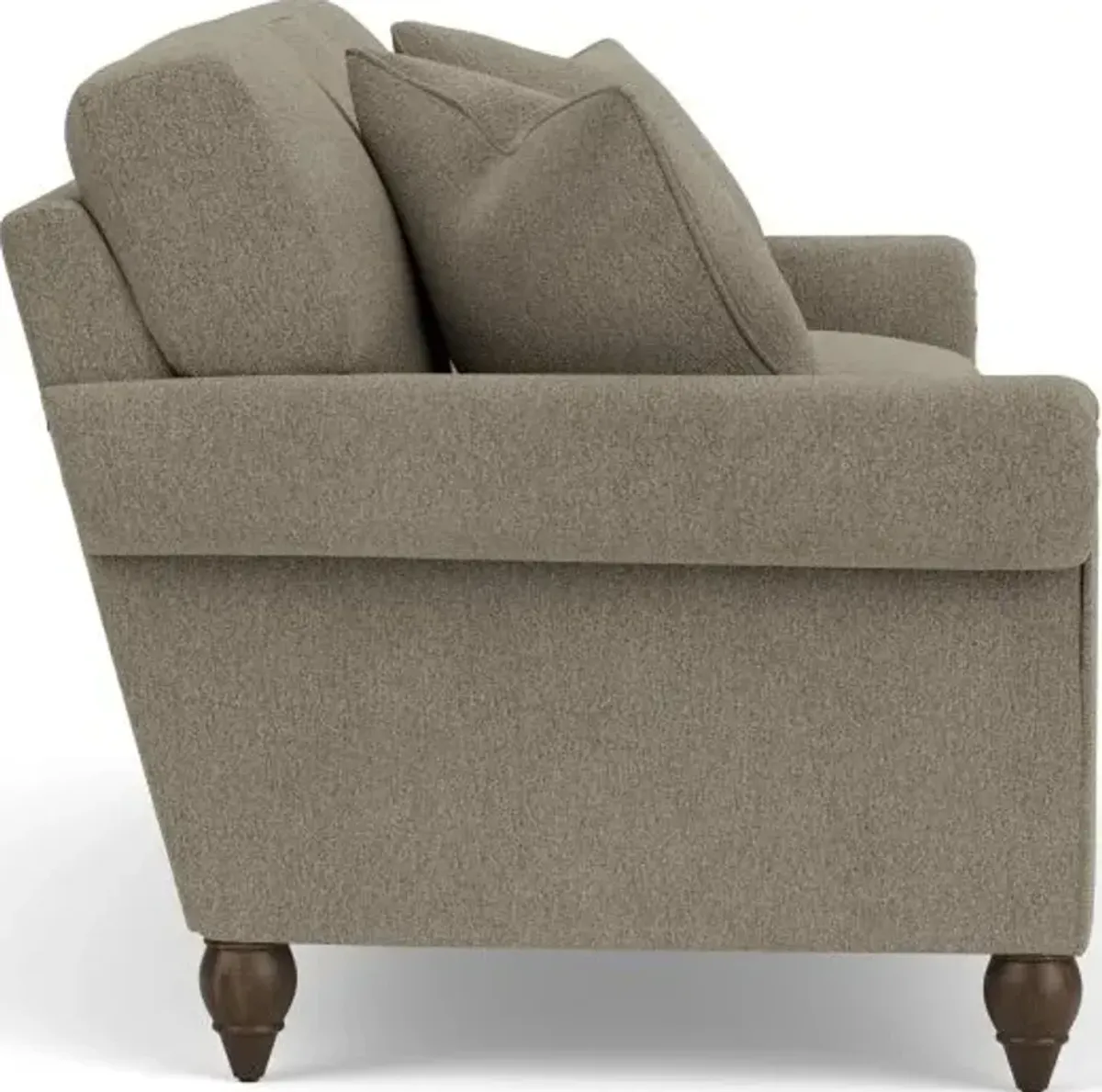 Flexsteel South Haven Gray Dove Sofa with Round Legs